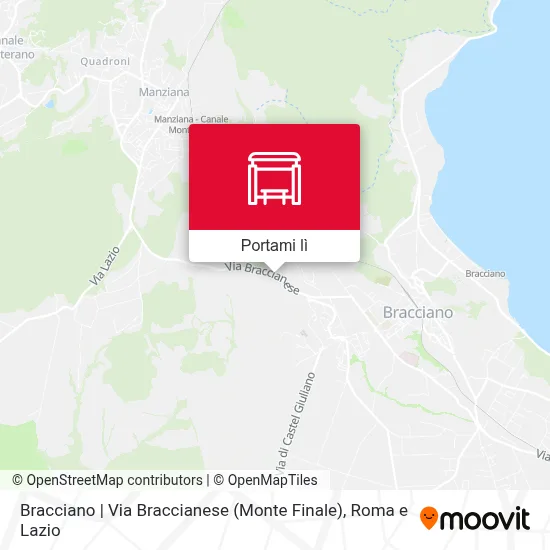 Mappa Bracciano | Via Braccianese (Monte Finale)
