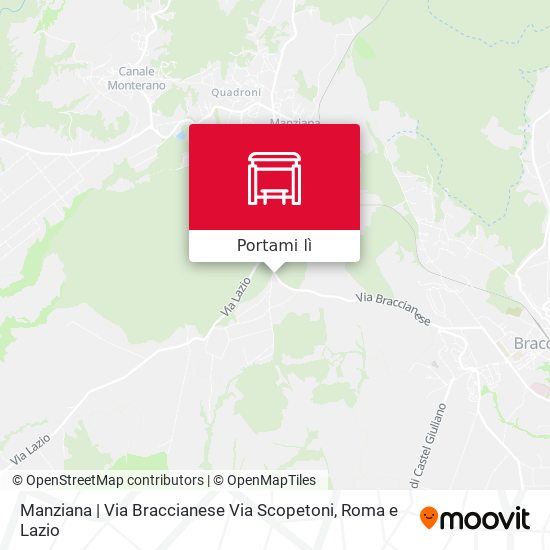Mappa Manziana | Via Braccianese Via Scopetoni