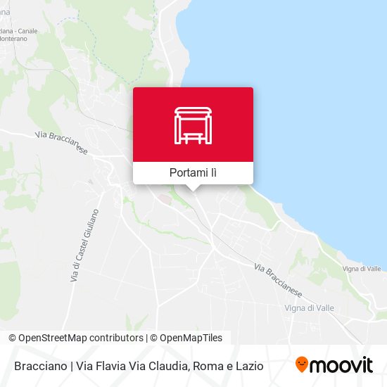 Mappa Bracciano | Via Flavia Via Claudia