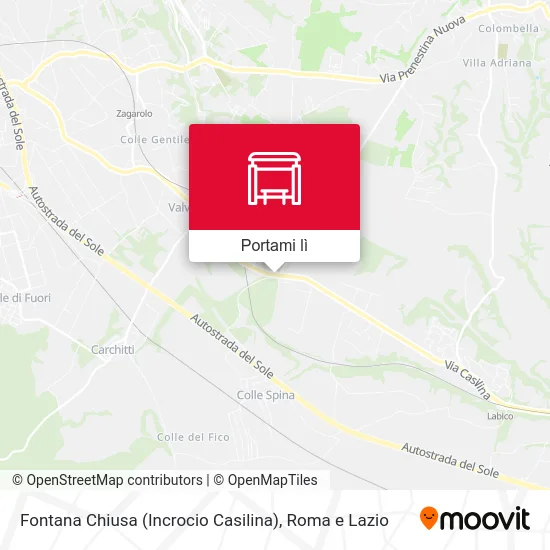 Mappa Fontana Chiusa (Incrocio Casilina)