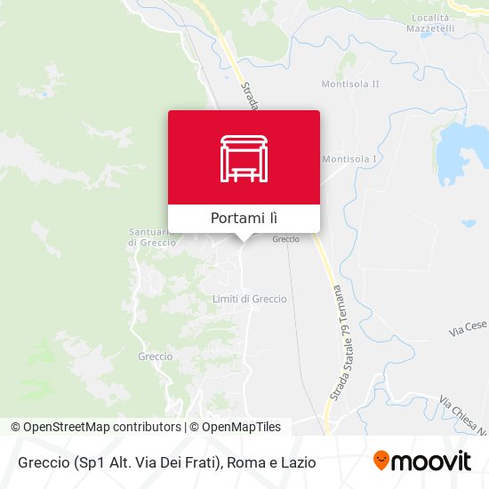 Mappa Greccio (Sp1 Alt. Via Dei Frati)