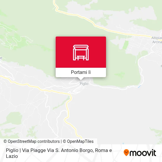 Mappa Piglio | Via Piagge Via S. Antonio Borgo