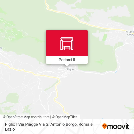 Mappa Piglio | Via Piagge Via S. Antonio Borgo
