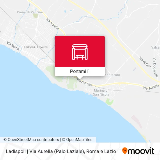 Mappa Ladispoli | Via Aurelia (Palo Laziale)