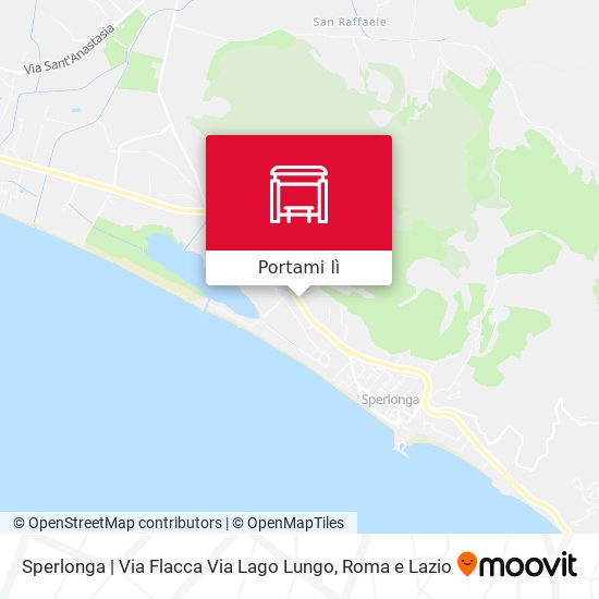 Mappa Sperlonga | Via Flacca Via Lago Lungo