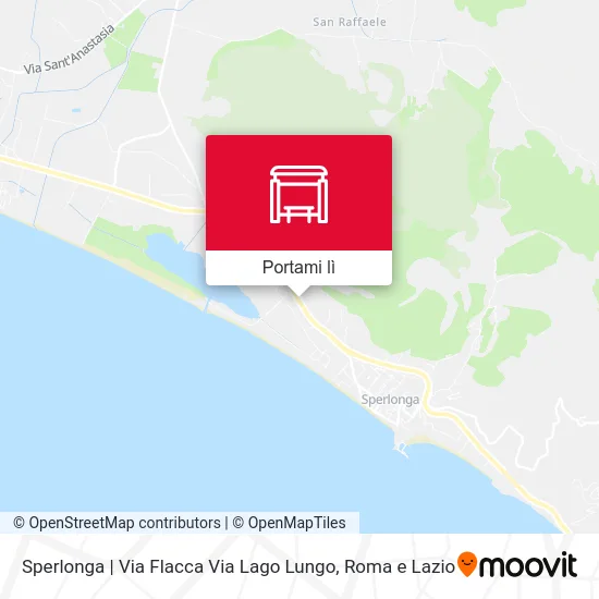 Mappa Sperlonga | Via Flacca Via Lago Lungo