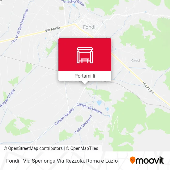 Mappa Fondi | Via Sperlonga Via Rezzola