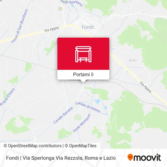 Mappa Fondi | Via Sperlonga Via Rezzola