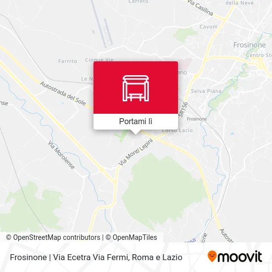 Mappa Frosinone | Via Ecetra Via Fermi