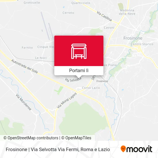 Mappa Frosinone | Via Selvotta Via Fermi