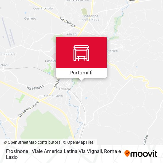 Mappa Frosinone | Viale America Latina Via Vignali