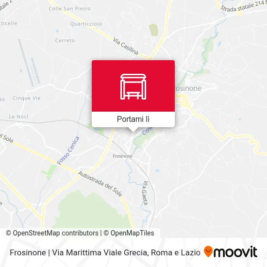 Mappa Frosinone | Via Marittima Viale Grecia