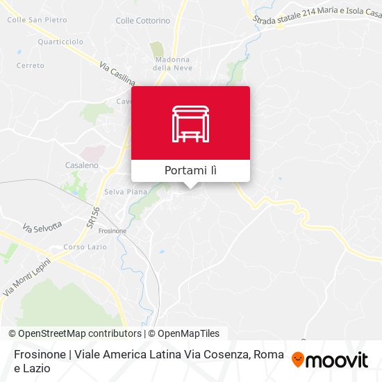 Mappa Frosinone | Viale America Latina Via Cosenza