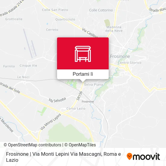 Mappa Frosinone | Via Monti Lepini Via Mascagni