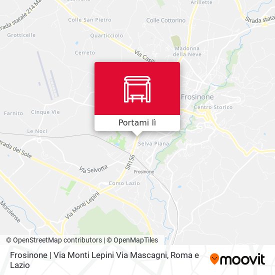 Mappa Frosinone | Via Monti Lepini Via Mascagni