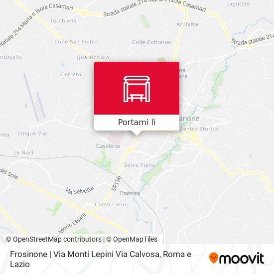 Mappa Frosinone | Via Monti Lepini Via Calvosa