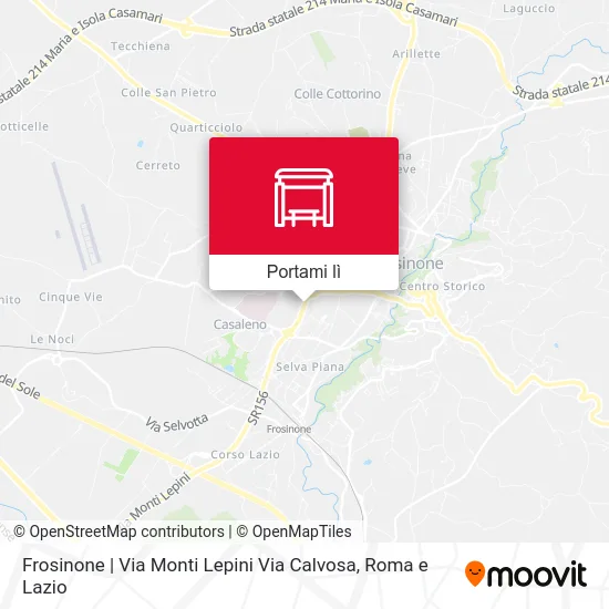 Mappa Frosinone | Via Monti Lepini Via Calvosa
