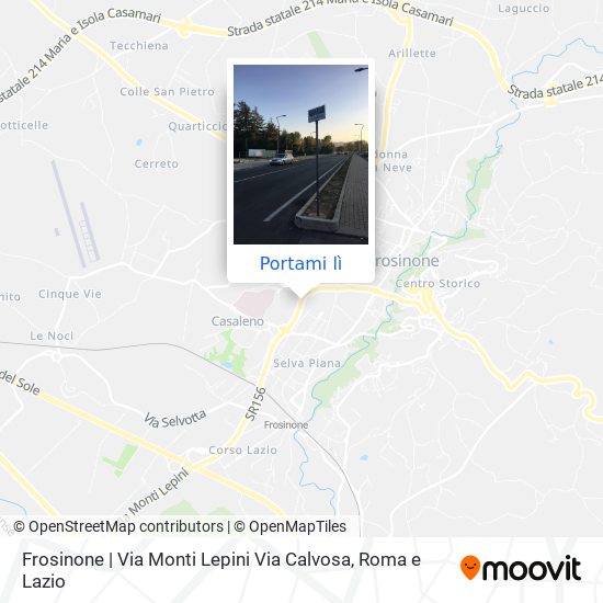 Mappa Frosinone | Via Monti Lepini Via Calvosa