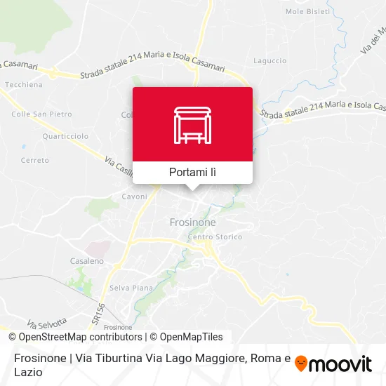 Mappa Frosinone | Via Tiburtina Via Lago Maggiore