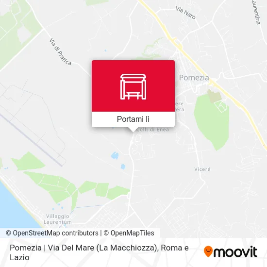 Mappa Pomezia | Via Del Mare (La Macchiozza)