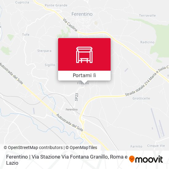 Mappa Ferentino | Via Stazione Via Fontana Granillo