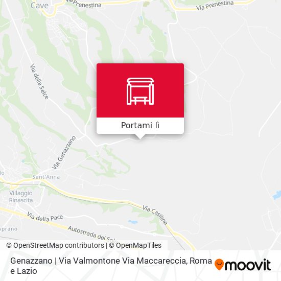 Mappa Genazzano | Via Valmontone Via Maccareccia