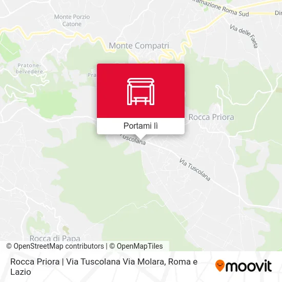 Mappa Rocca Priora | Via Tuscolana Via Molara