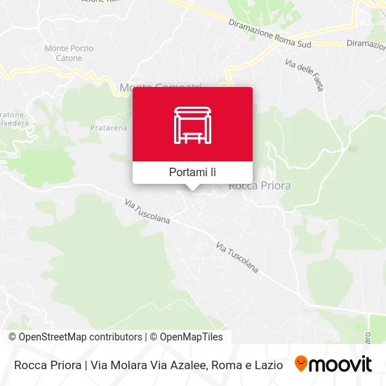 Mappa Rocca Priora | Via Molara Via Azalee