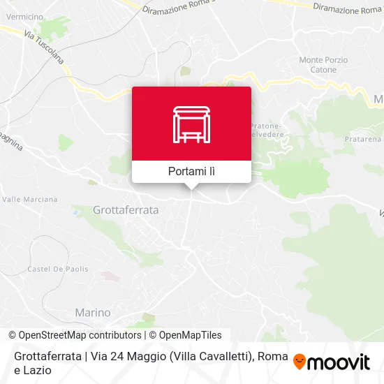 Mappa Grottaferrata | Via 24 Maggio (Villa Cavalletti)