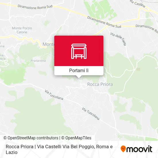 Mappa Rocca Priora | Via Castelli Via Bel Poggio
