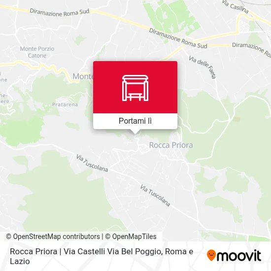 Mappa Rocca Priora | Via Castelli Via Bel Poggio