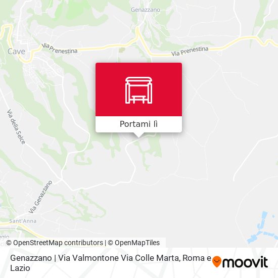 Mappa Genazzano | Via Valmontone Via Colle Marta