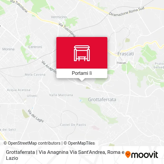 Mappa Grottaferrata | Via Anagnina Via Sant'Andrea