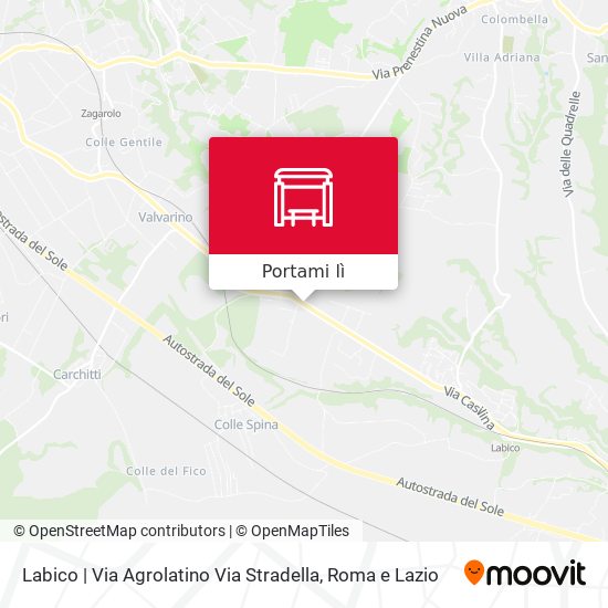 Mappa Labico | Via Agrolatino Via Stradella