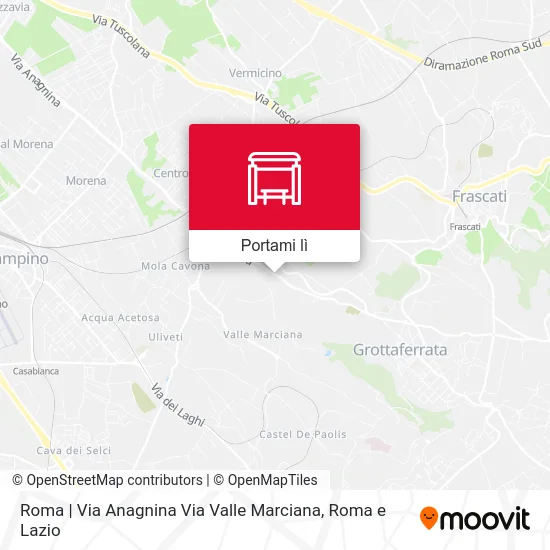 Mappa Roma | Via Anagnina Via Valle Marciana