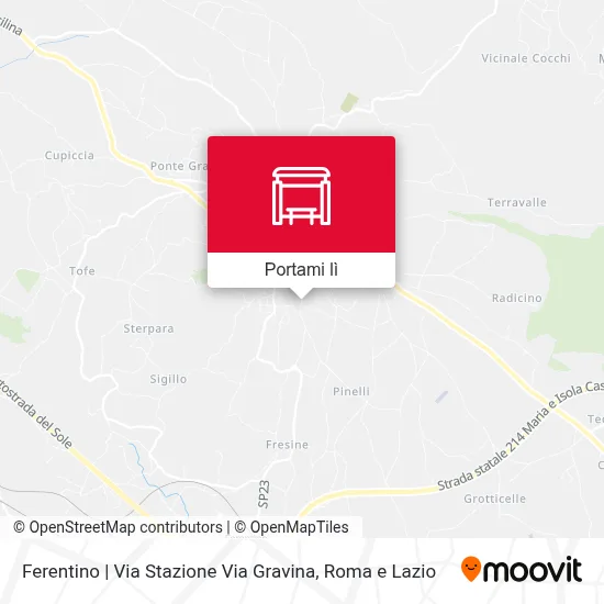 Mappa Ferentino | Via Stazione Via Gravina