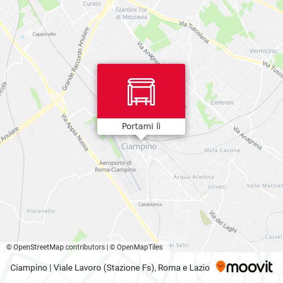 Mappa Ciampino | Viale Lavoro (Stazione Fs)