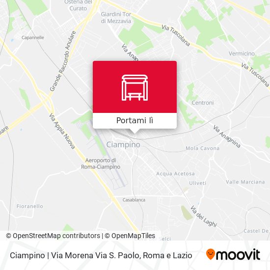 Mappa Ciampino | Via Morena Via S. Paolo