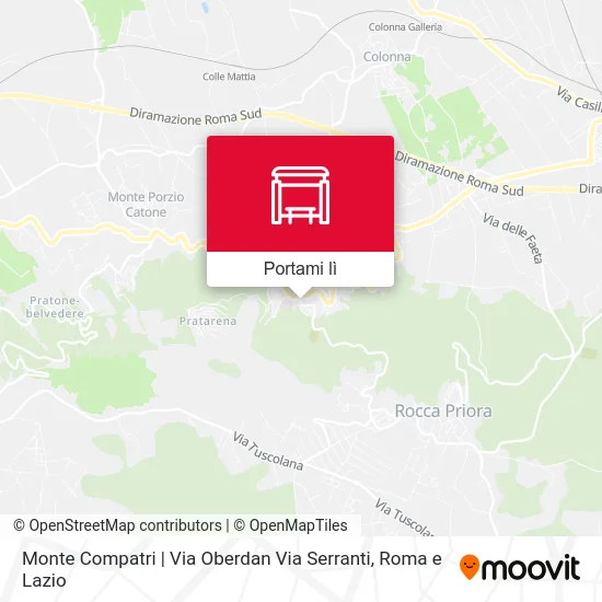 Mappa Monte Compatri | Via Oberdan Via Serranti