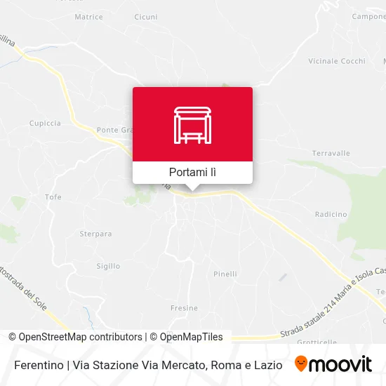 Mappa Ferentino | Via Stazione Via Mercato