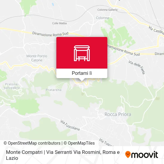 Mappa Monte Compatri | Via Serranti Via Rosmini