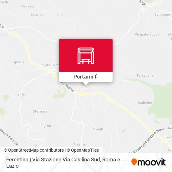 Mappa Ferentino | Via Stazione Via Casilina Sud