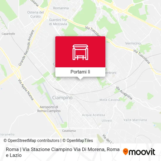 Mappa Roma | Via Stazione Ciampino Via Di Morena