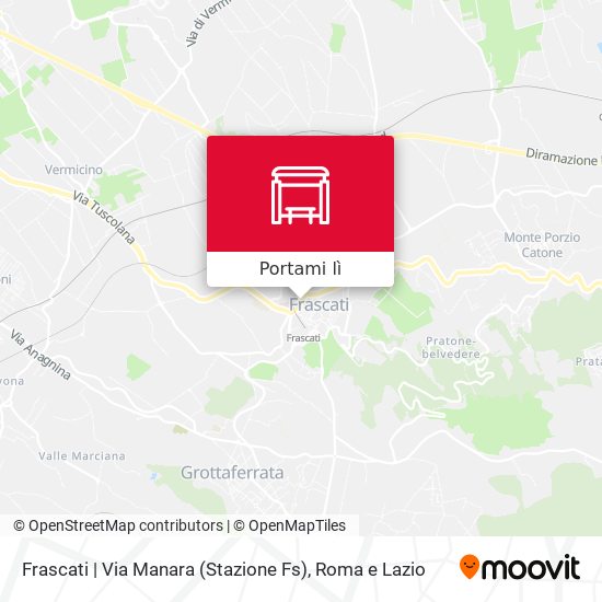 Mappa Frascati | Via Manara (Stazione Fs)