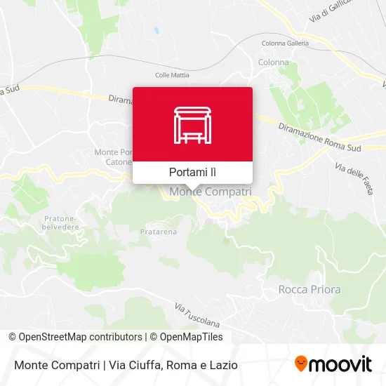 Mappa Monte Compatri | Via Ciuffa