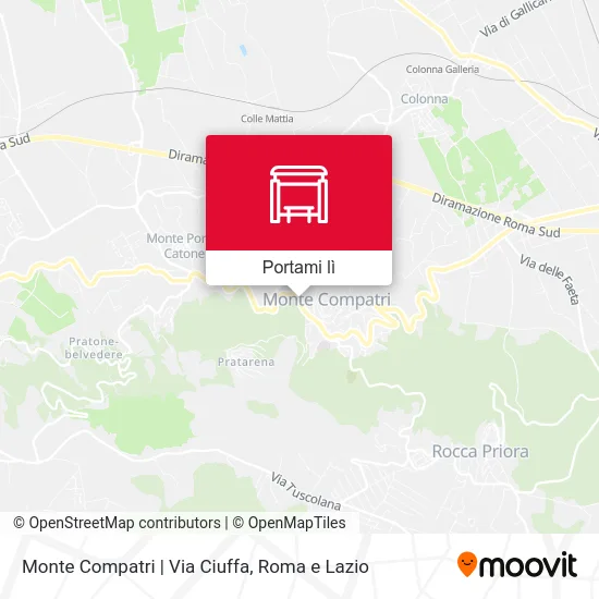 Mappa Monte Compatri | Via Ciuffa