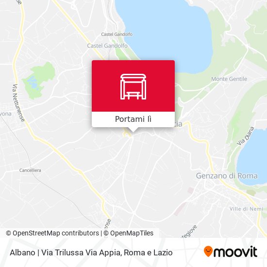 Mappa Albano | Via Trilussa Via Appia