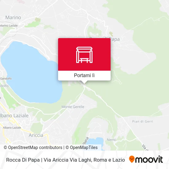 Mappa Rocca Di Papa | Via Ariccia Via Laghi