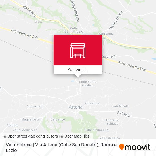 Mappa Valmontone | Via Artena (Colle San Donato)