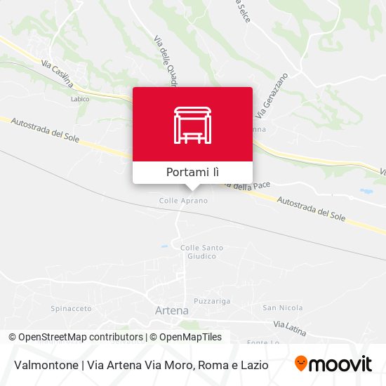Mappa Valmontone | Via Artena Via Moro